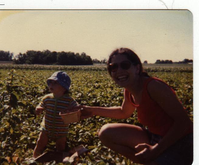 Josh in the strawberry field Josh in the strawberry field